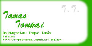 tamas tompai business card