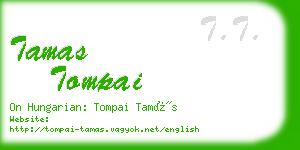 tamas tompai business card